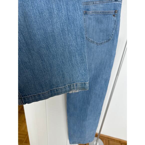 Madewell x Warm Women's High-Rise Belted Wide-Leg Denim Jeans, Size 27, EUC - Picture 7 of 9
